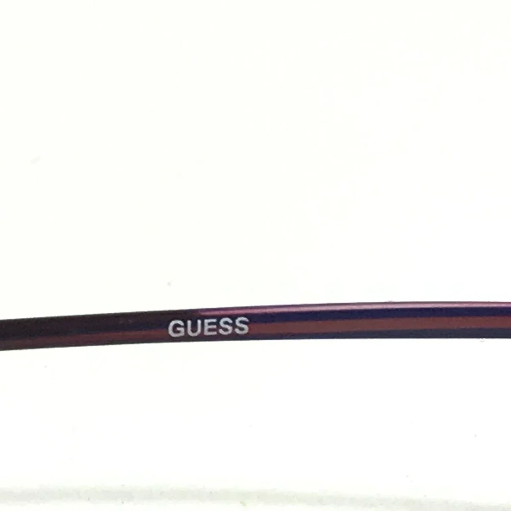 Guess Eyeglasses Frames GU1275 RD Red Rectangular Rimless 48-17-140